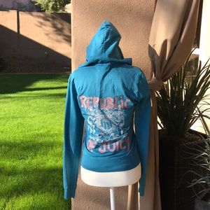 Juicy Couture Jr M ZIP Front Hooded Sweatshirt